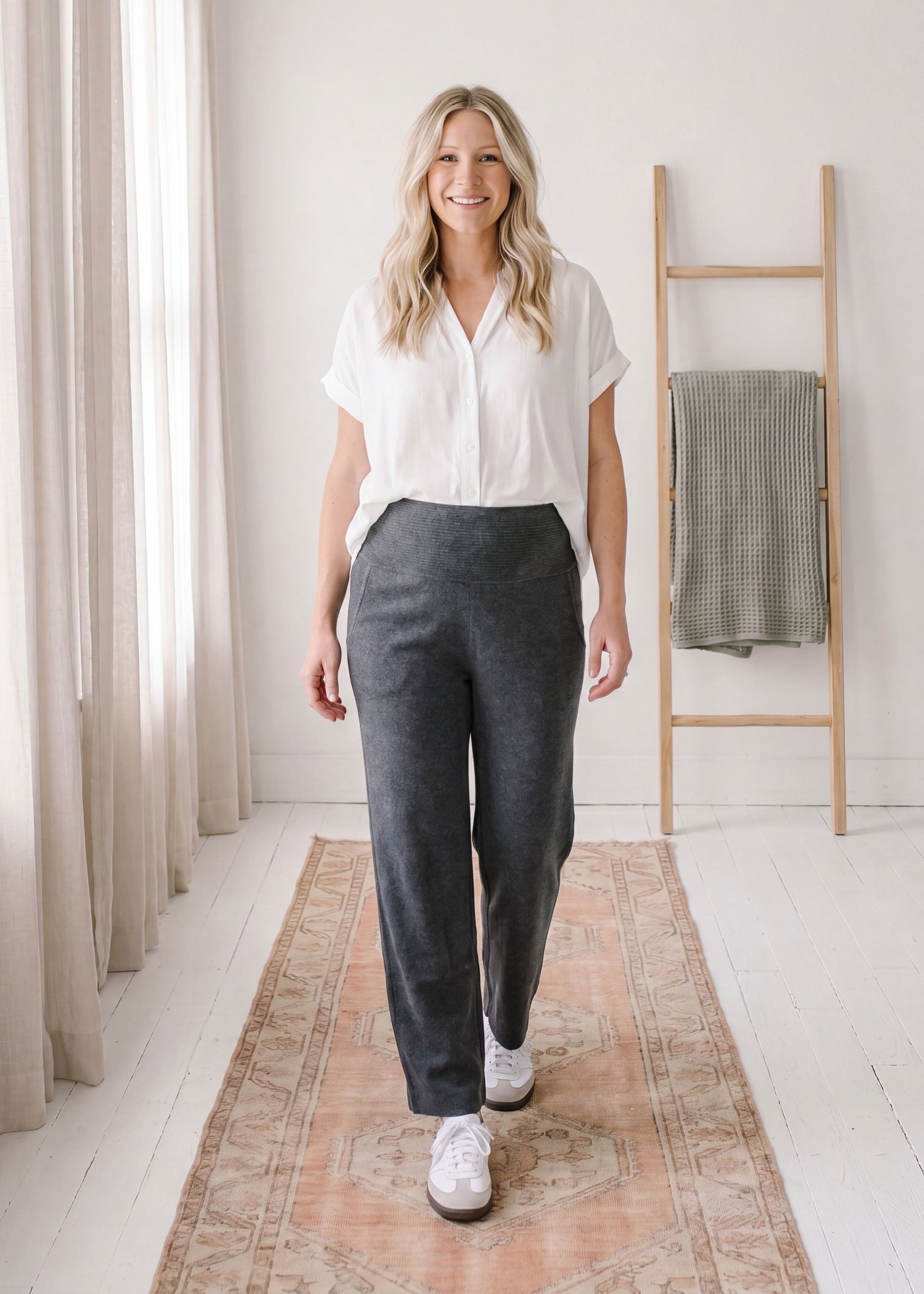 Knit Sweater Pant in Cotton Viscose
