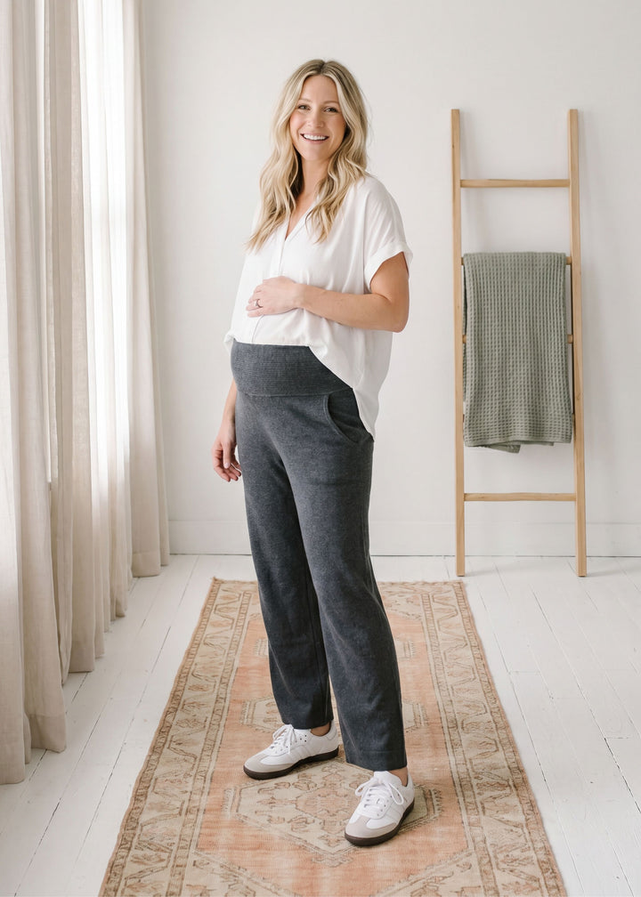 Knit Sweater Pant in Cotton Viscose