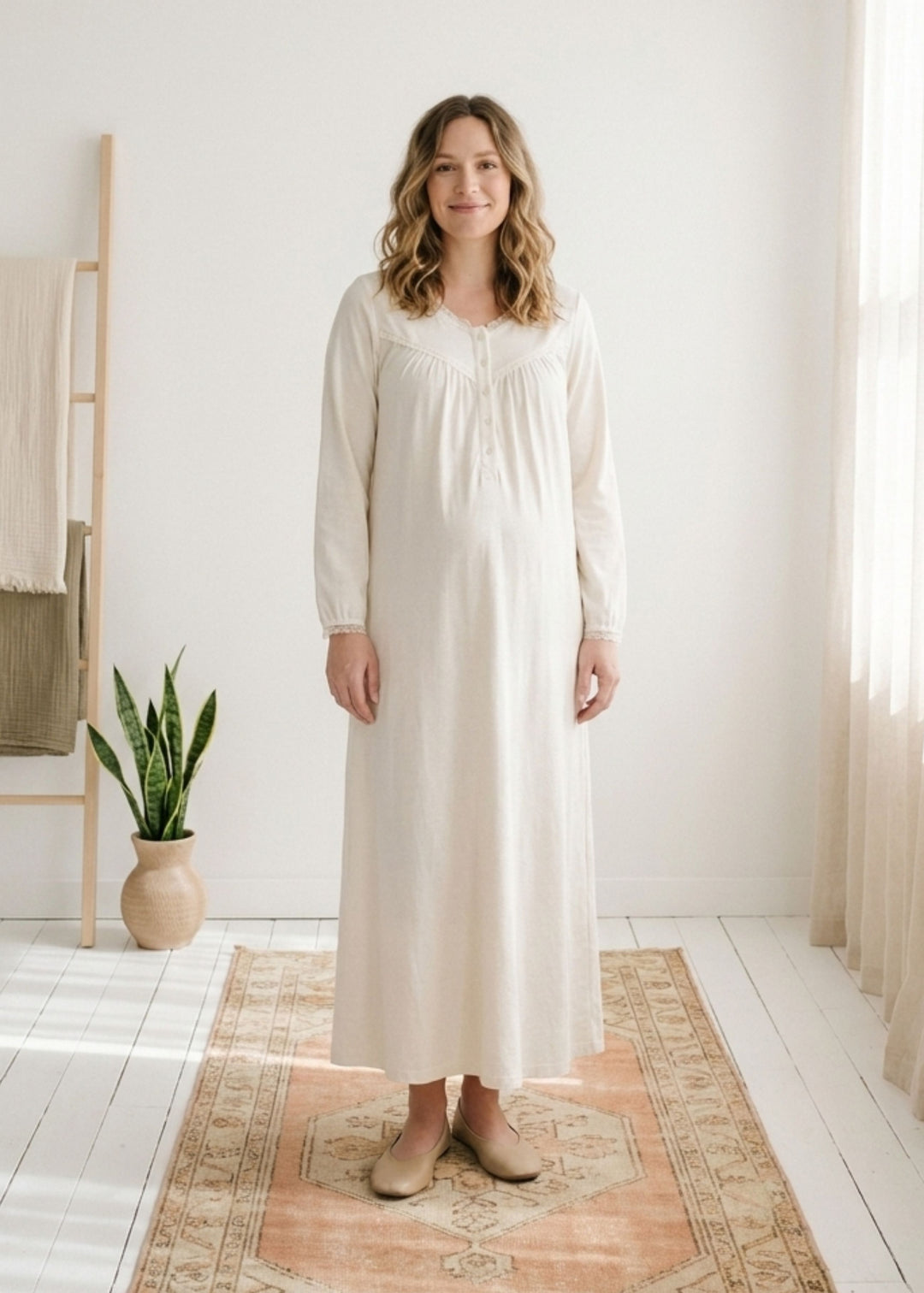 Lace Trim Night Gown