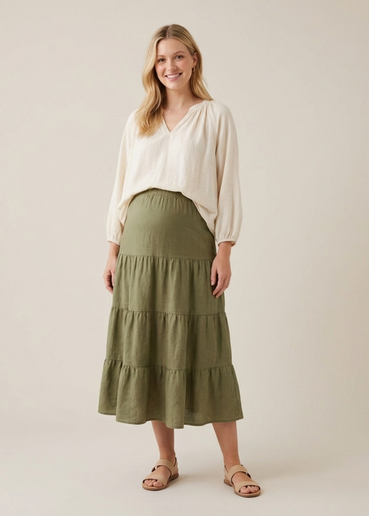 Linen Transitional Skirt