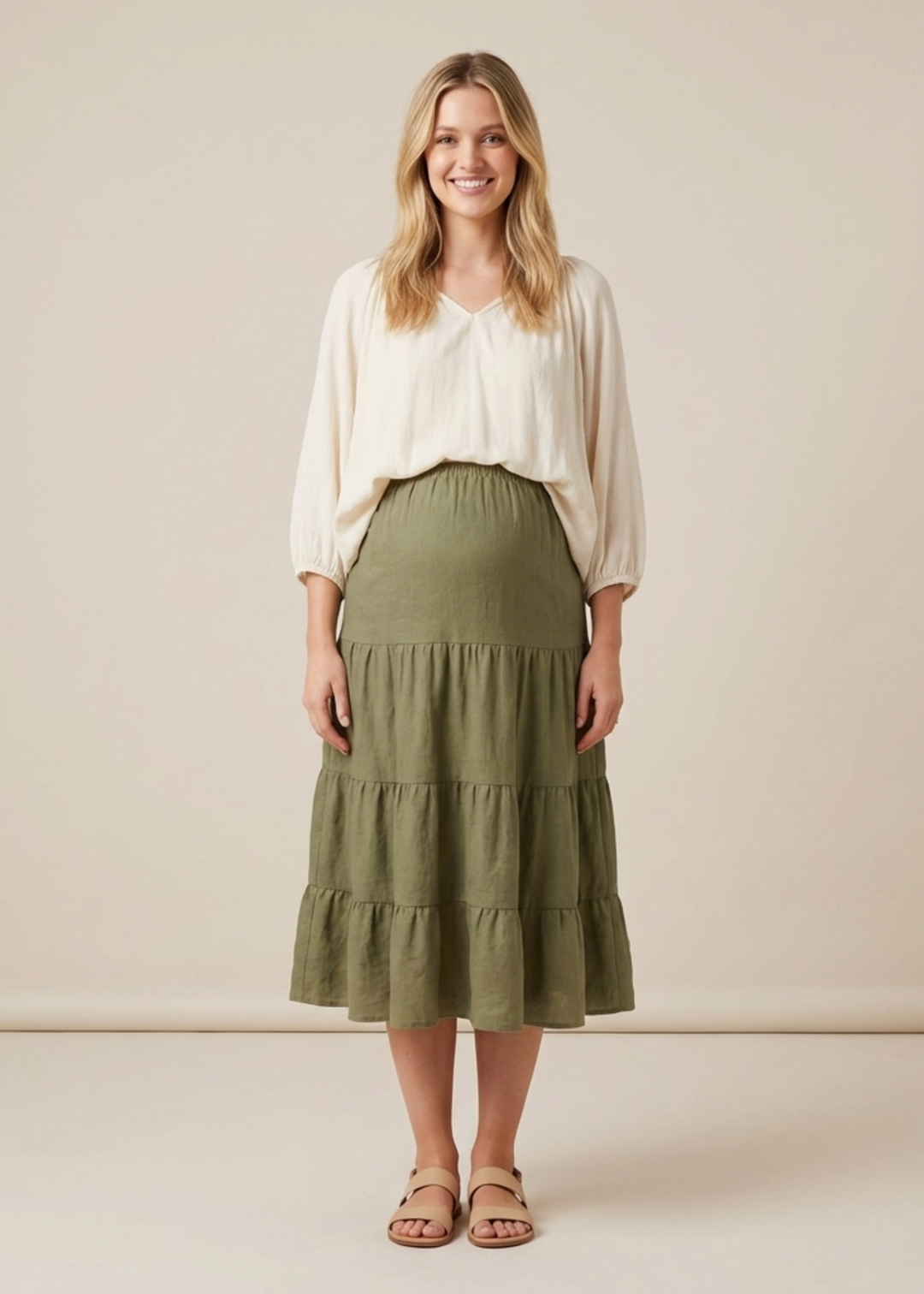 Linen Transitional Skirt