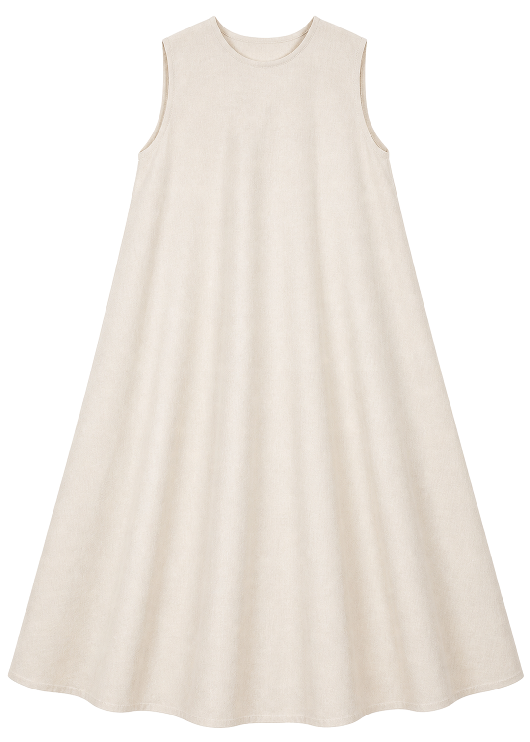 Sleeveless Swing Maxi Dress in Linen