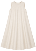 Sleeveless Swing Maxi Dress in Linen