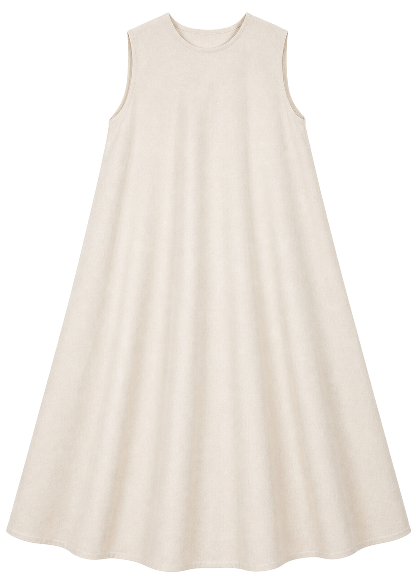 Sleeveless Swing Maxi Dress in Linen