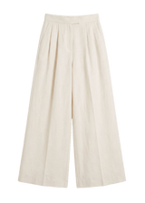 Margot Pleated Wide Leg Pant in Sandwashed Linen