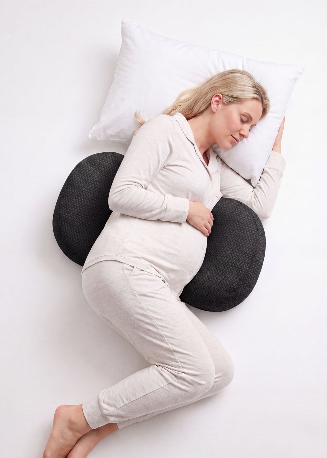U-Shaped Pregnancy Pillow + Cover in Percale 100% Cotton