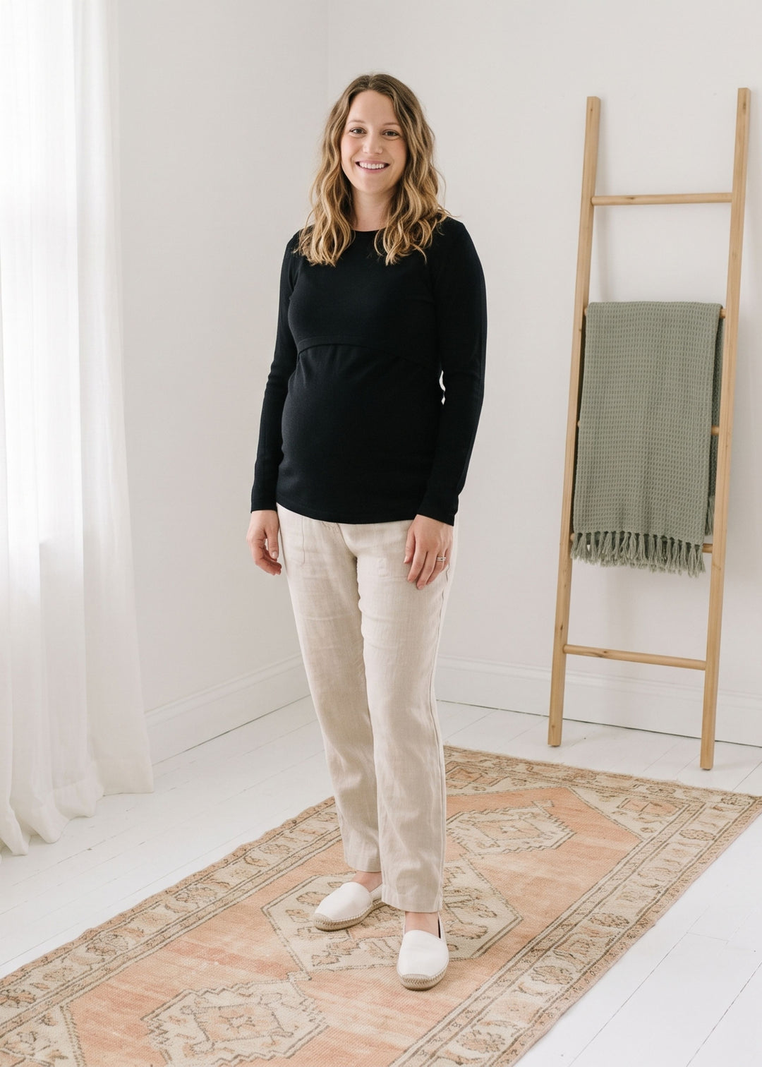 Nursing Long Sleeve Top in Merino Wool