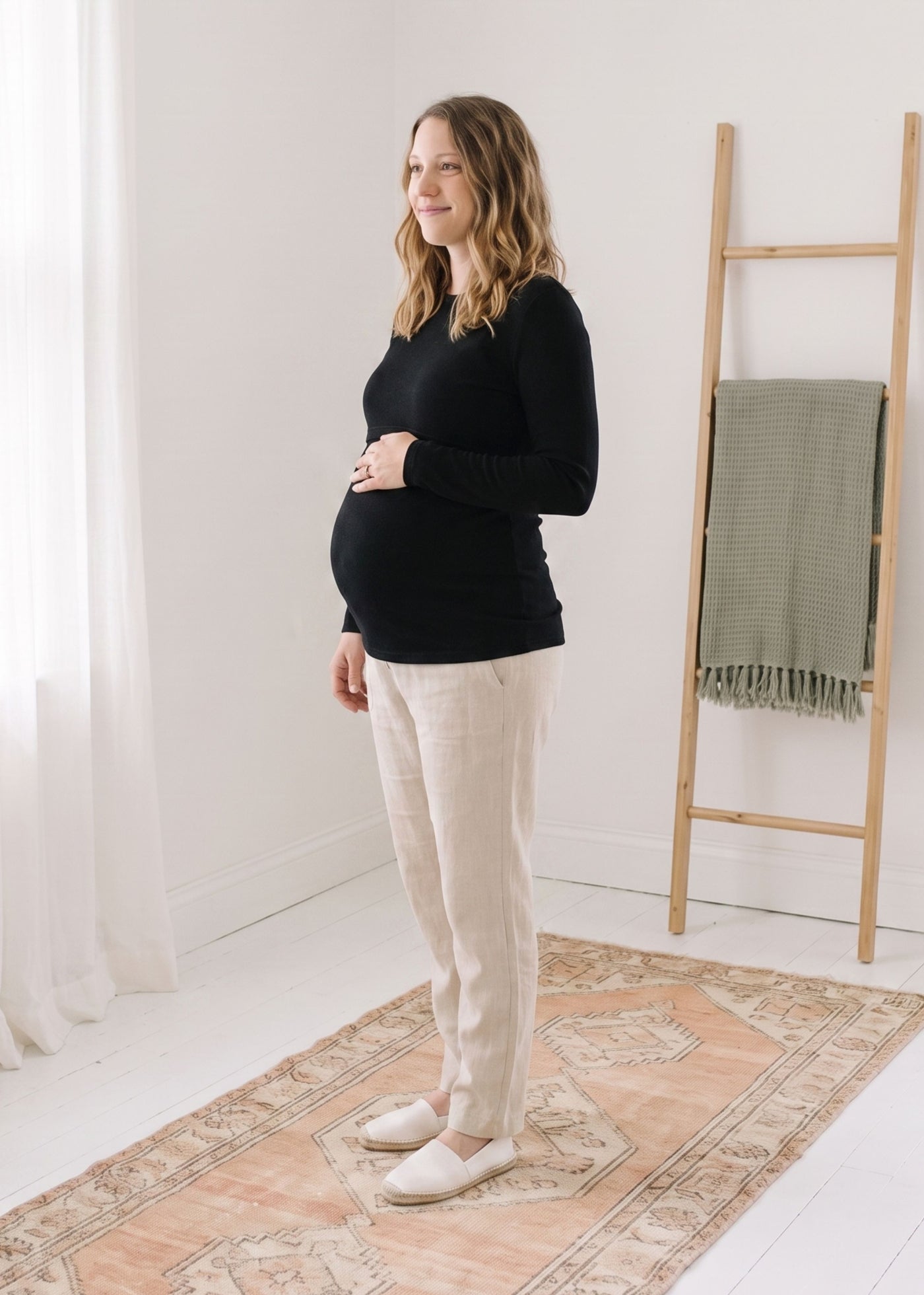 Nursing Long Sleeve Top in Merino Wool