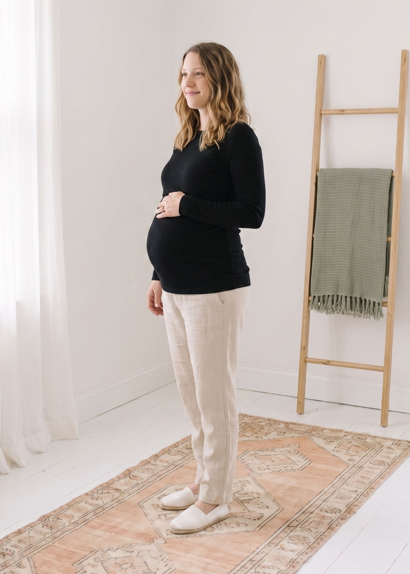Nursing Long Sleeve Top in Merino Wool