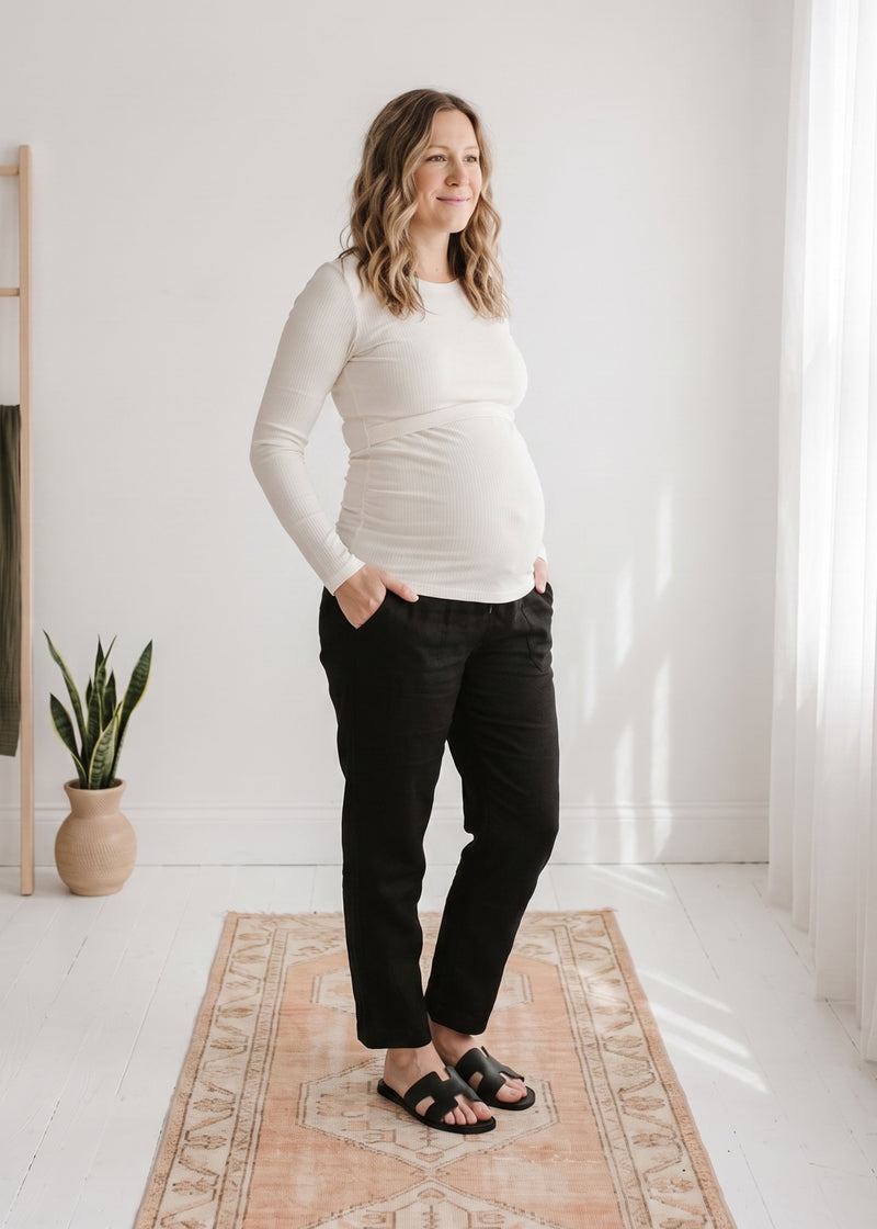 Nursing Long Sleeve Top in Merino Wool
