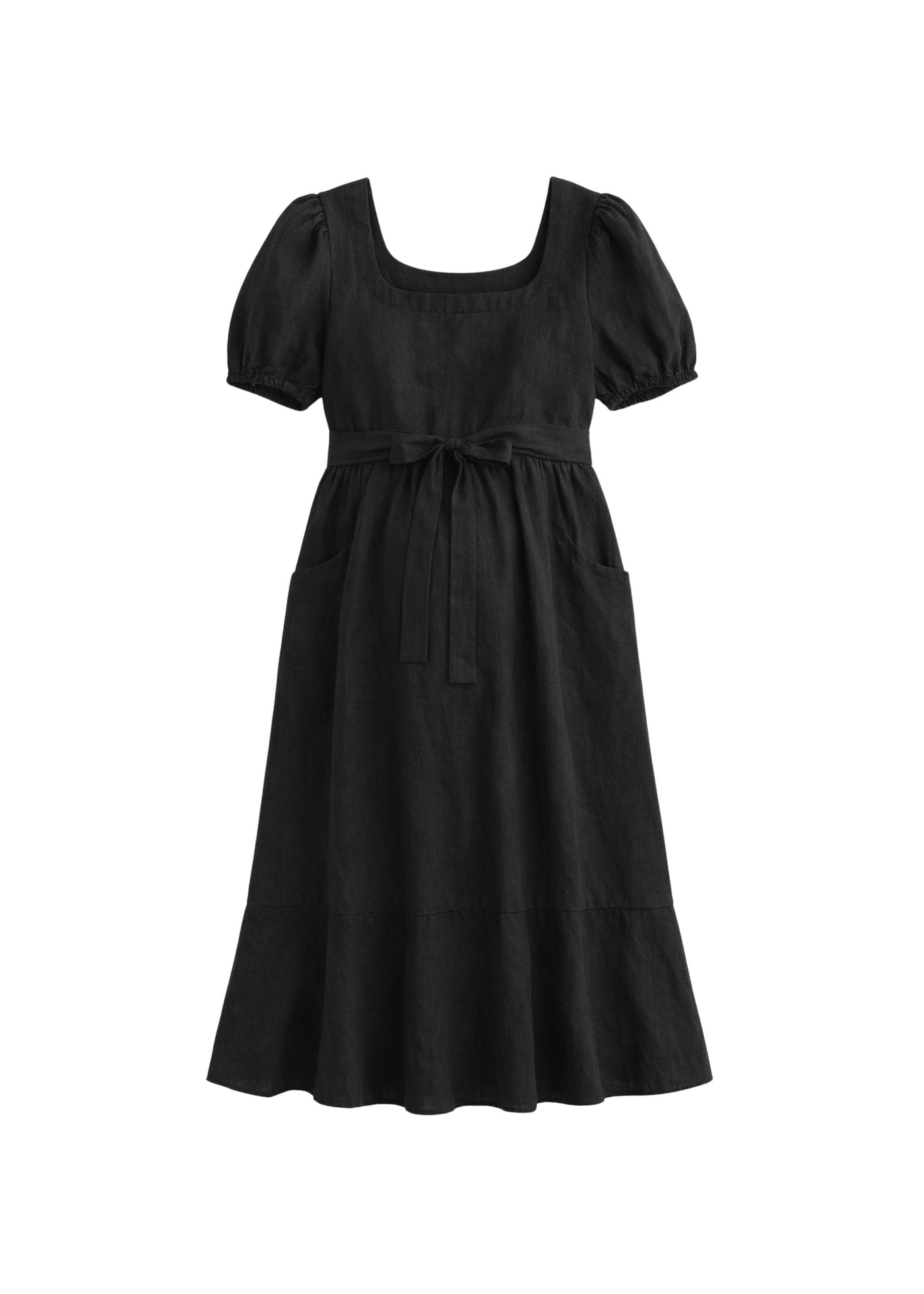 Midi Dress in Cotton/Linen