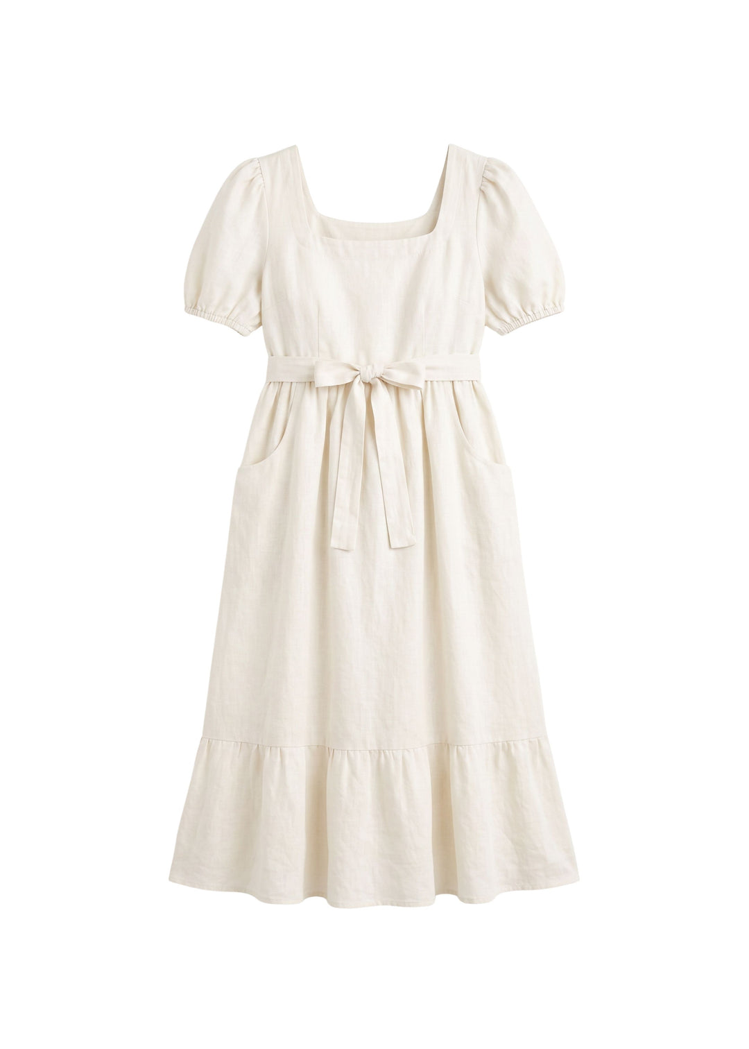 Midi Dress in Cotton/Linen