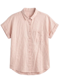 Nora Camp Shirt in Sandwashed Linen