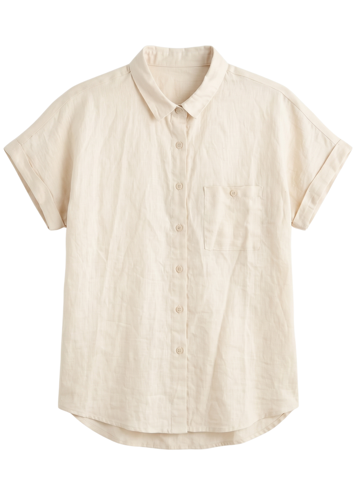 Nora Camp Shirt in Sandwashed Linen