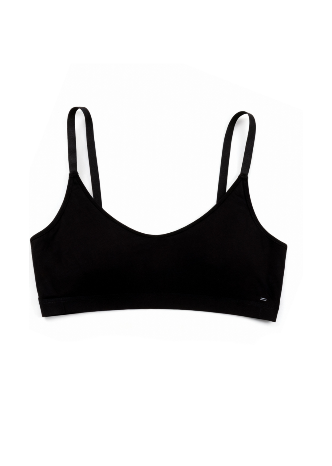 Black merino wool seamless nursing bralette with adjustable straps and gentle stretch.
