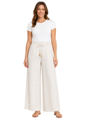 Relaxed Drawstring Wide-Leg Pant in Linen