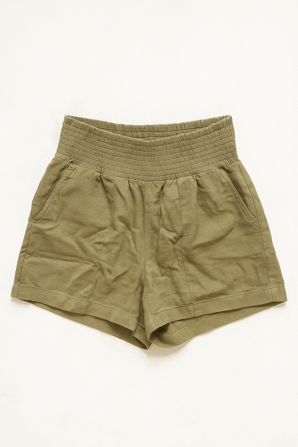Adaptable Smocked Linen Shorts