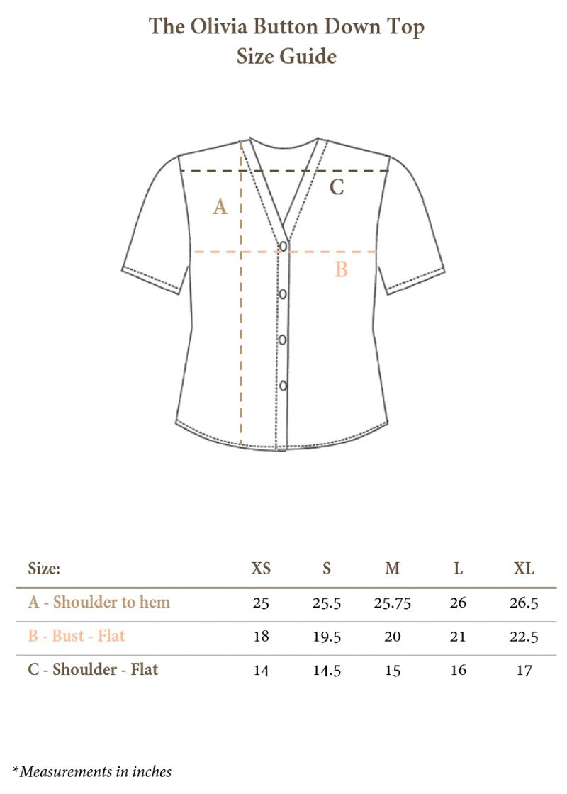 Olivia Button Down Top in Linen/Cotton