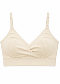 Crossover Nursing Bra in Linen in Natural — flat lay
