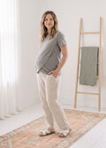 Overlap Nursing Top in Cotton Sateen