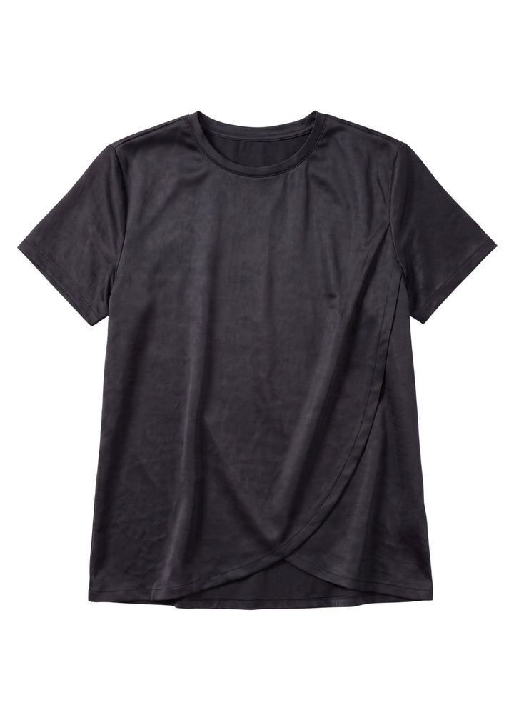 Overlap Nursing Top in Cotton Sateen