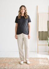 Overlap Nursing Top in Cotton Sateen