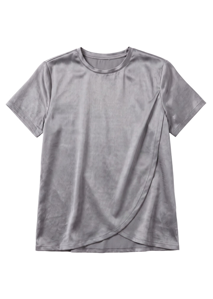 Overlap Nursing Top in Cotton Sateen