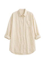 Oversized Button-Down Shirt in Linen
