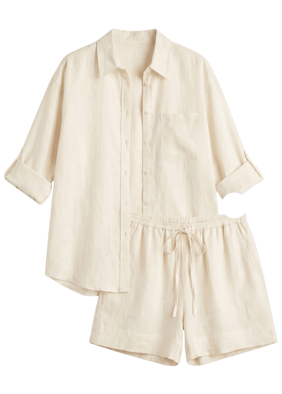 Oversized Co-ord in Sandwashed Linen