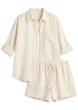 Oversized Co-ord in Sandwashed Linen