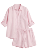 Oversized Co-ord in Sandwashed Linen