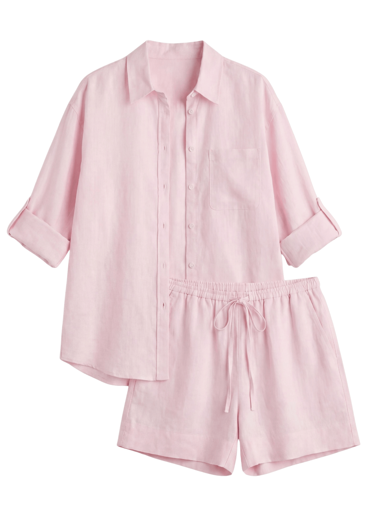 Oversized Co-ord in Sandwashed Linen