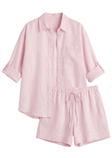 Oversized Co-ord in Sandwashed Linen