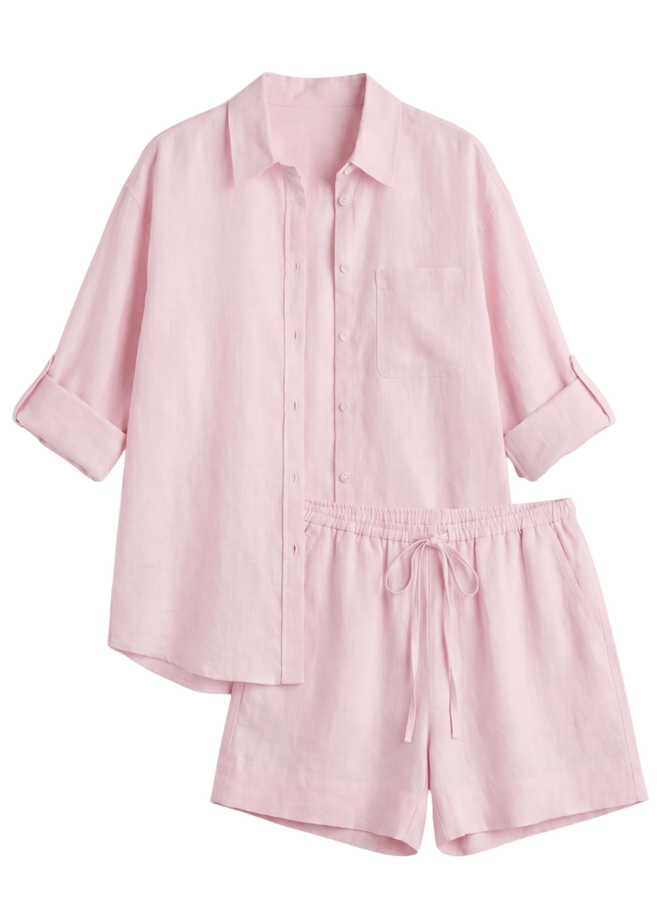 Oversized Co-ord in Sandwashed Linen