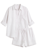 Oversized Co-ord in Sandwashed Linen