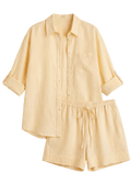 Oversized Co-ord in Sandwashed Linen