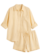 Oversized Co-ord in Sandwashed Linen