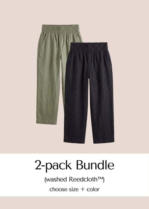 Garment Washed Reedcloth Pant 2-Pack