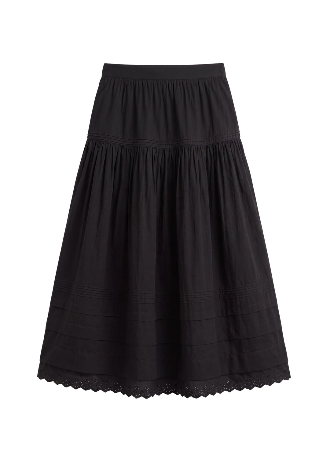 Pintuck Eyelet Skirt