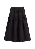 Pintuck Eyelet Skirt