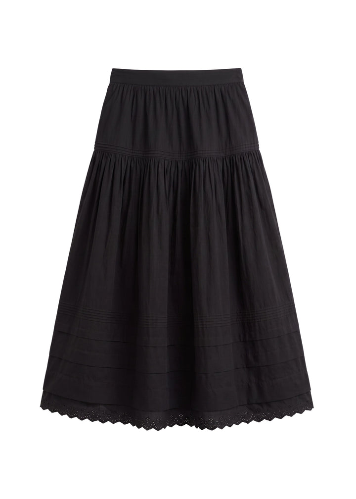 Pintuck Eyelet Skirt