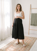 Pintuck Eyelet Skirt