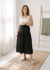 Pintuck Eyelet Skirt