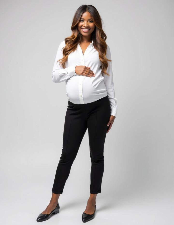 The Dressy Maternity Ponte Work Pant 30"in Inseam