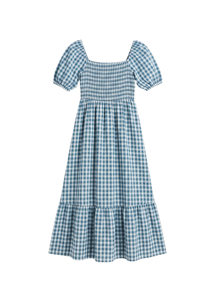 Puff Sleeve Gingham Dress