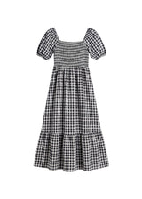 Puff Sleeve Gingham Dress