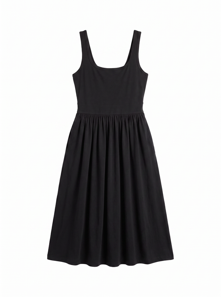 Pull-Down Midi Dress