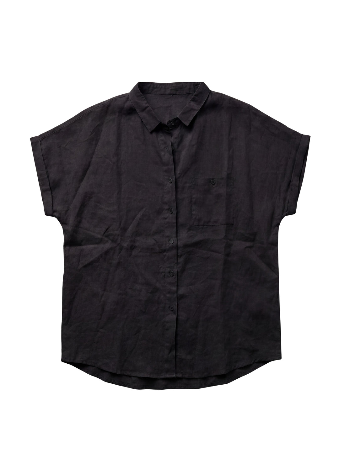 Relaxed Short Sleeve Shirt in Linen