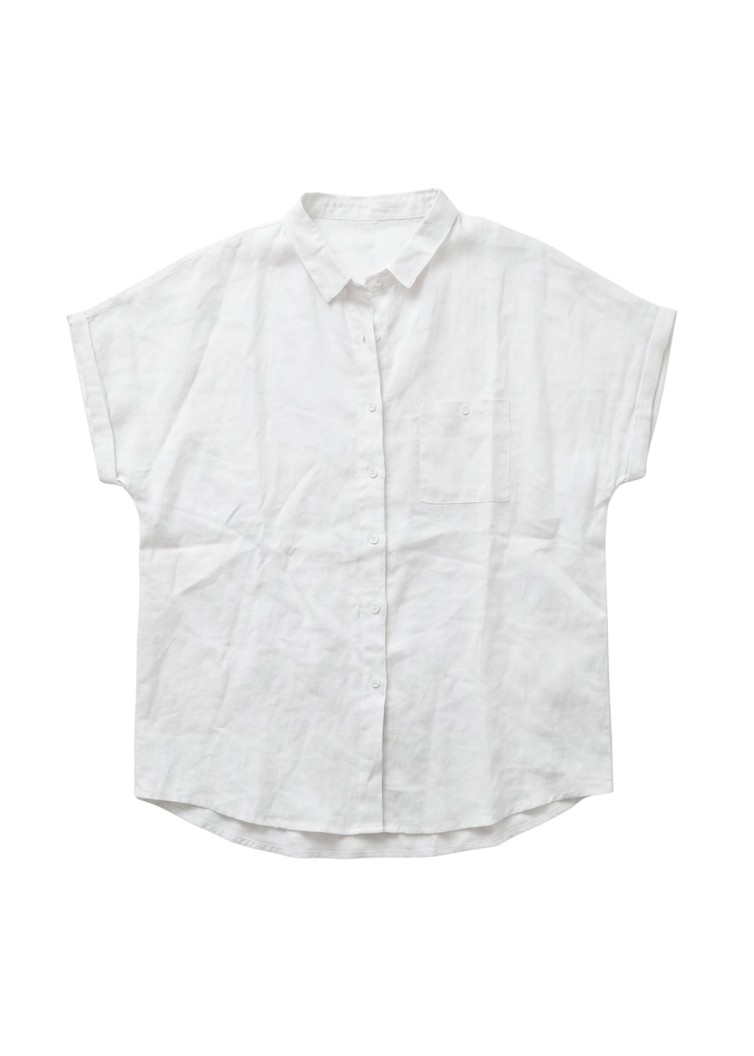 Relaxed Short Sleeve Shirt in Linen