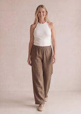 Relaxed Wide Leg Pant in Linen